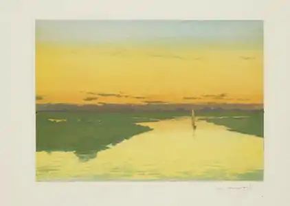 Coucher de soleil à Dordrecht (1897-1898).