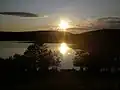 Coucher de soleil sur le lac vu depuis "La Colline".