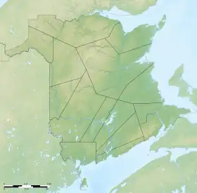Voir sur la carte topographique du Nouveau-Brunswick