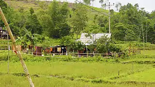 Paysage au bord de la route vers Khe Sanh