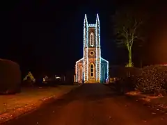 St Anne's Church avec ses illuminations de fin d'année.