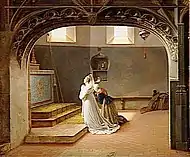 Gabrielle d'Arjuzon priant pour le rétablissement de la santé de sa mèrepar Philippe Coupin de La Couperie entre 1812 et 1814.