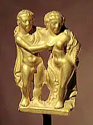 Statue d'un couple hellénistique, Sirkap.