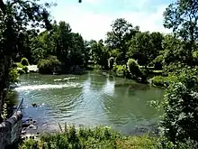 Photographie en couleurs d'un cours d'eau vu depuis un pont.