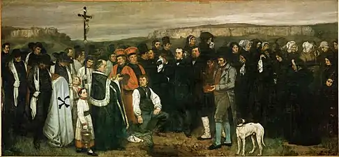 Un enterrement à Ornans, 1849-1850.