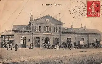 Bâtiment voyageurs au début du XXe siècle.