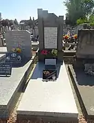 Tombe de Charles Lefebvre, mort dans le coup de grisou du 31 juillet 1929, dans le cimetière communal.