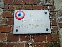 Plaque du souvenir français.