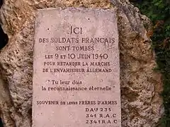 Mémorial des 9 et 10 juin 1940.