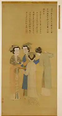 Dames de la cour des Shu antérieurs, Tang Yin. Musée du Palais, Pékin.