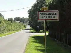 Entrée de Cousances-les-Forges.