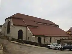 Vue arrière de l'église