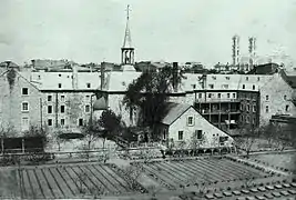 Jardin potager, couvent des Sœurs Grises, rue d'Youville, Montréal, 1867