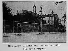Le couvent avant sa disparition en 1932,