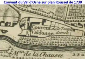 Couvent du Val d'Osne sur plan Roussel de 1730