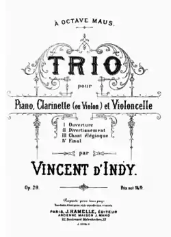 Image illustrative de l’article Trio pour clarinette, violoncelle et piano de d'Indy