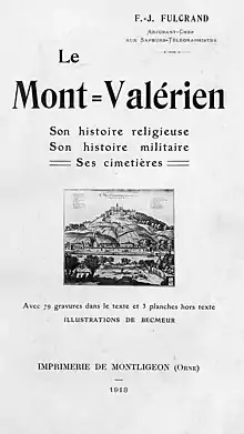 Couverture du livre de F. J. Fulcrand sur le mont Valérien (1918).