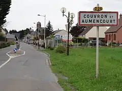 Entrée de Couvron-et-Aumencourt.