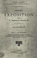 Couverture du catalogue original publié au moment de l'exposition