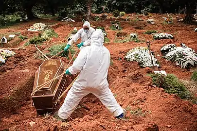 Mort de COVID-19, Vila Alpina, Sao paolo, Brésil.