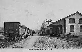 La gare de Crécy-en-Brie, vers 1905.