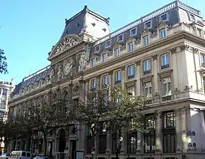Le siège central du Crédit lyonnais à Paris