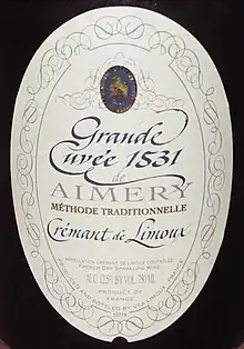 Étiquette de Crémant de Limoux (Grande Cuvée 1531)