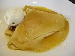 Crêpe Suzette à la vanille