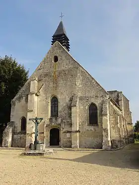 Façade occidentale de l'église Saint-Martin du hameau de Bouillant.
