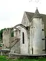 Vue depuis le nord sur l'ancien transept.