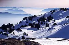 Les crêtes du Jura en février