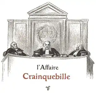 Page de faux titre de L'Affaire Crainquebille d'Anatole France, illustré par Steinlen (1901).