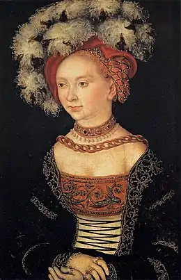 Portrait d'une jeune femme, par Lucas Cranach l'Ancien
