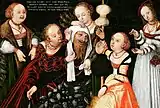 Lucas Cranach l'Ancien, Hercule et Omphale, 1537