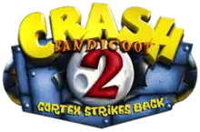 Logo américain de Crash Bandicoot 2: Cortex Strikes Back