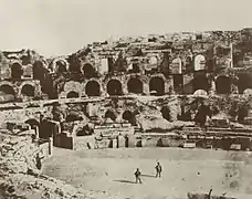 Les arènes en 1858.