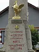 Le coq du monument aux morts.