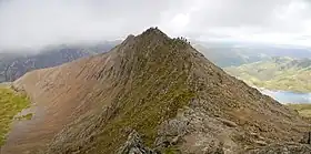 Vue du Crib Goch depuis l'ouest