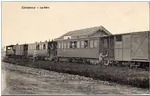 Un train à l'arrêt en gare de Champdeuil - Crisenoy au début des années 1920