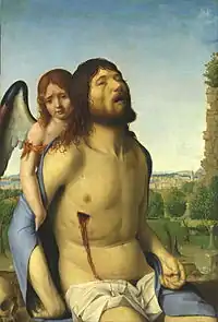Le Christ mort soutenu par un ange (Antonello da Messina).