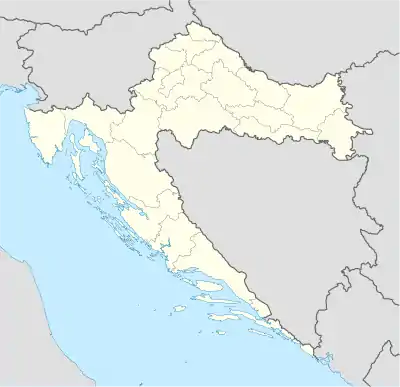Localisation sur la carte de Croatie