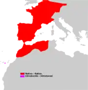 Aire de répartition de la Crocidure musette