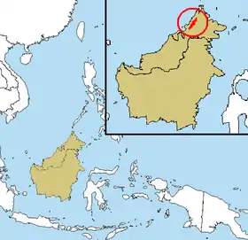 Carte de localisation du Banjaran Crocker.