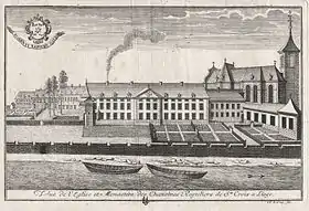 L'ancien couvent des Croisiers de Liège en 1740.