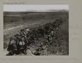 Les troupes britanniques à Croisilles en 1918.