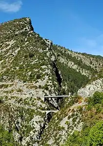 ponts superposés sur la Roudoule à La Croix-sur-Roudoule