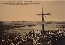 La croix de Grand-Pré, à son inauguration en 1924