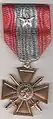 Croix de guerre des Théâtres d'opérations extérieurs avec une citation, 1 étoile d'argent.