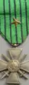 Croix de guerre de Vichy avec une étoile de bronze.