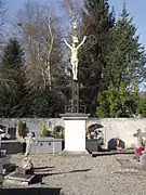 Une croix monumentale de la crucifixion de Jésus